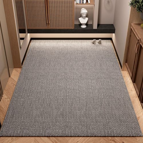 入户门地垫纯色仿剑麻门垫进门地毯客厅大门口防滑脚垫高级可裁剪