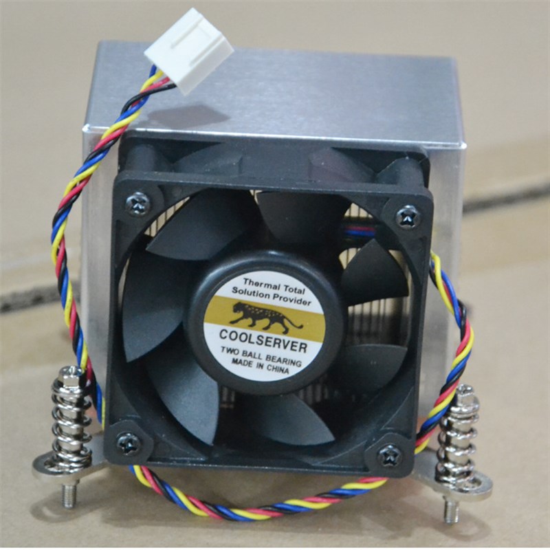 2U散热器2U1150/1155/1156/1366CPU风扇铜+高速风扇侧吹2011