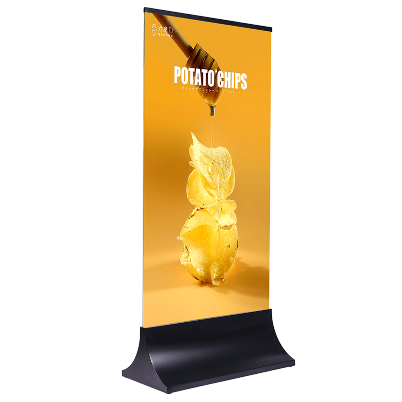 不锈钢玻璃立牌商场售楼处海报架丽屏展架立式落地式广告牌指示牌