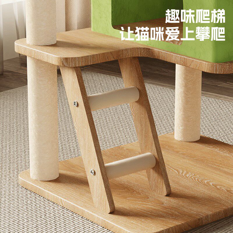 猫爬架猫窝猫树一体太空舱通天柱猫架子实木剑麻玩具猫咪用品大全