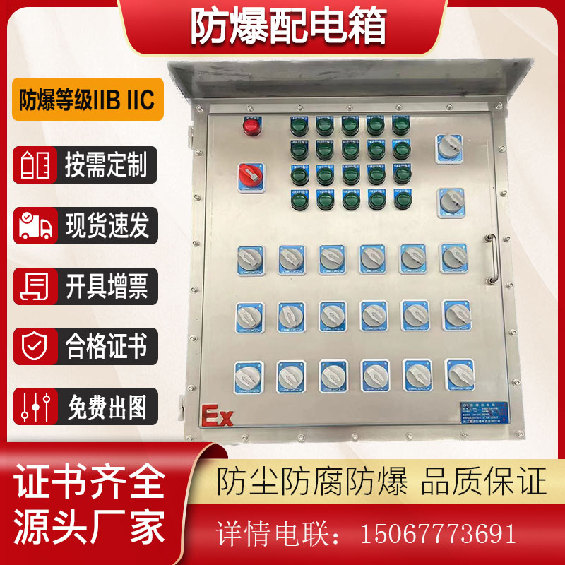 304不锈钢防爆配电箱仪表插座检修控I制接线箱照明动力开关电控柜