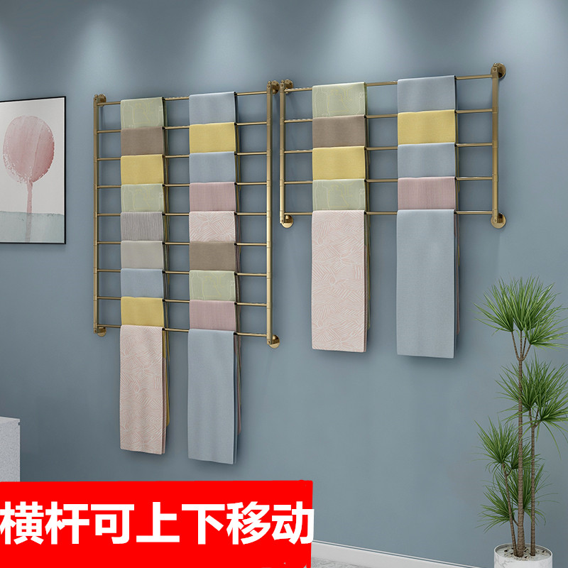 升降围巾丝巾展示架上墙壁包装纸挂披肩布K面料毛巾陈列架收纳货