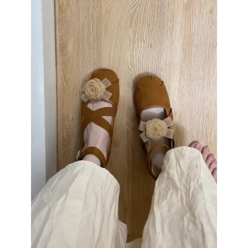 甜美圆头交叉扣带花卉单鞋磨砂皮玛丽珍鞋气质时尚小皮鞋春秋新款,女鞋,浅口单鞋,淘宝优惠券,粉丝福利购,淘宝优惠卷