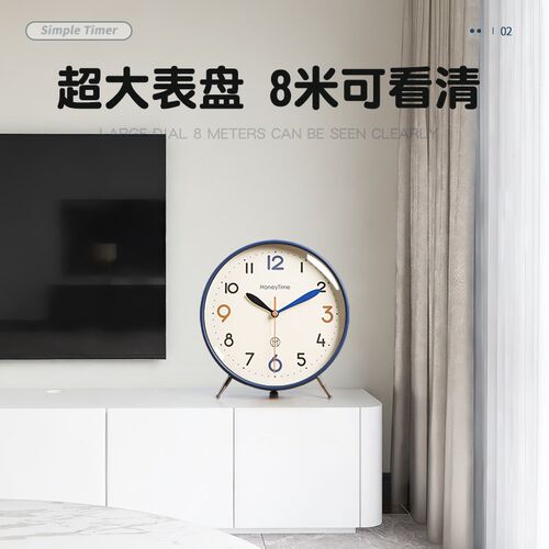 静音客厅座钟现代简约摆放台式高端时钟新款台钟家用坐钟桌面钟表