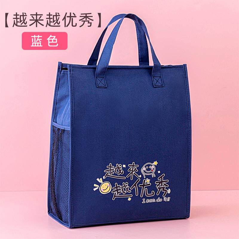 书袋文件袋j手提袋帆布小学生用美包补学补习补课术中学生奢
