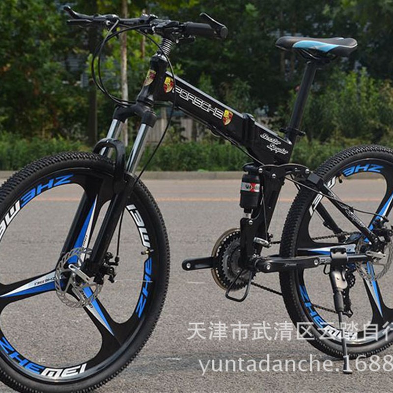 厂销X6折叠山地变速自行车26寸一体轮礼品车成人越野车学生单车