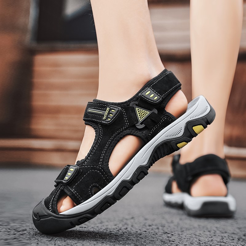 男士凉鞋2024新款夏季外穿包头沙滩鞋防滑耐磨休闲运动开车凉拖鞋