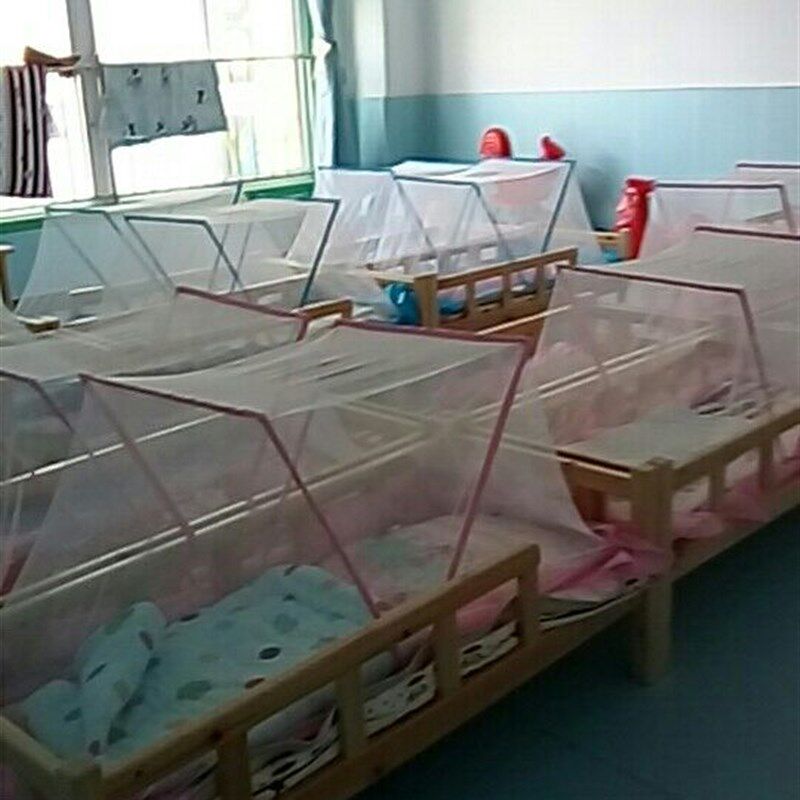 可定制幼儿园小床防蚊罩上下床宿舍床蚊帐儿童床免安装折叠蚊帐