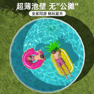 游泳池儿童家用小型家庭泳池圆形支架小孩子可折叠免充气宝宝水池