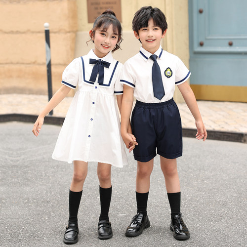 幼儿园园服夏装英伦风儿童班服小学生校服套装表演毕业照服装