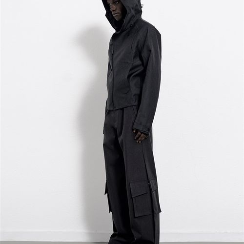 BEVAN UP牛仔肌理  防水工艺侧开多口袋直筒长裤