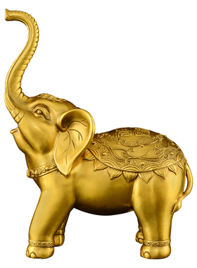 纯铜大象摆件一对铜象招客厅玄关财位吸水象特大号铜大象工艺品