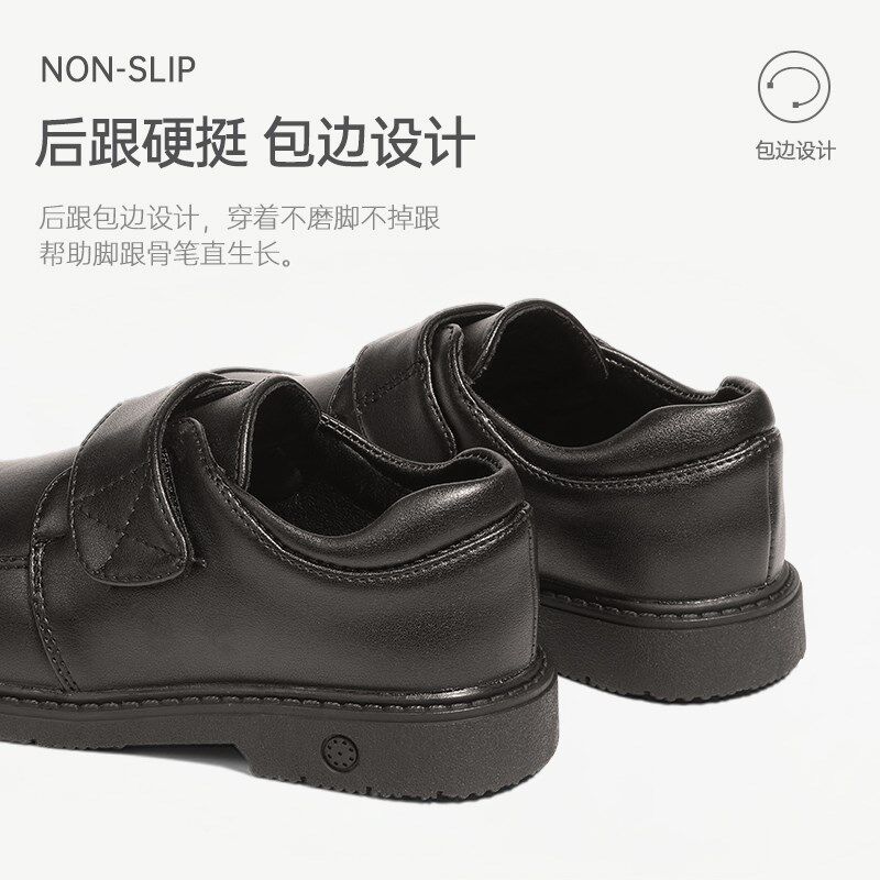 男童黑色皮鞋2025春秋新款儿童校园英伦小学生软底舞台演出男孩鞋