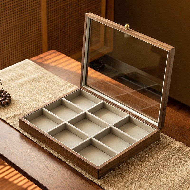 文玩手串盒收纳盒子手镯首饰盒大容量防尘带盖手链吊坠珠宝饰品盒