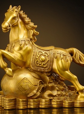 铜马摆件马到成功唐马生肖马家居客厅办公室酒柜装饰工艺开业礼品