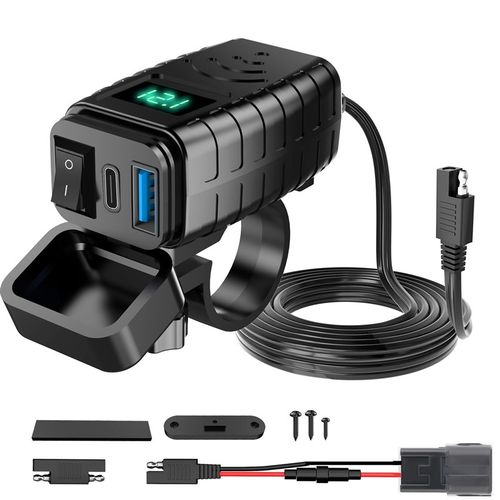 适用贝纳利黄龙TNT600手机USB充电器蓝宝龙BN302改装车载快充接口