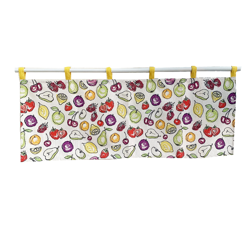 厨房装饰半帘隔断帘布帘短帘挂帘家用餐厅门帘布艺免打孔夏季防窥