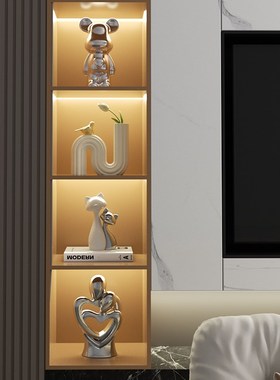 高级感客厅电视机柜装饰品摆件新家餐边柜酒柜艺术家居软装展示柜