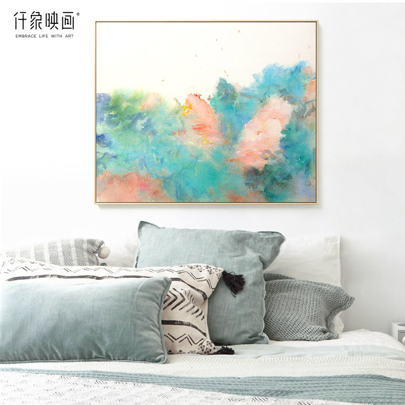 杨勇x仟象映f画 大幅抽象客厅装饰画沙发背景壁画商业办公室墙画