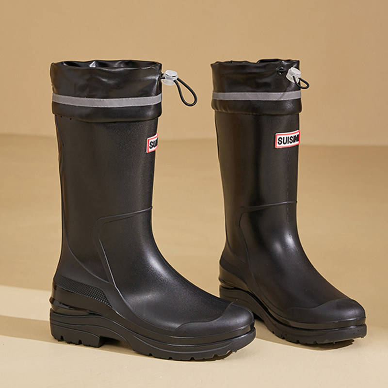 雨鞋女款成人高筒雨靴女款时尚长筒防水防滑高帮套鞋厨房赶海胶鞋