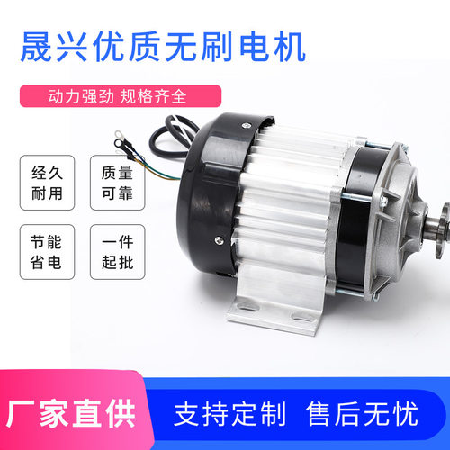厂家直购48V 500W直流无刷电机 永磁载货电动机三轮车电机