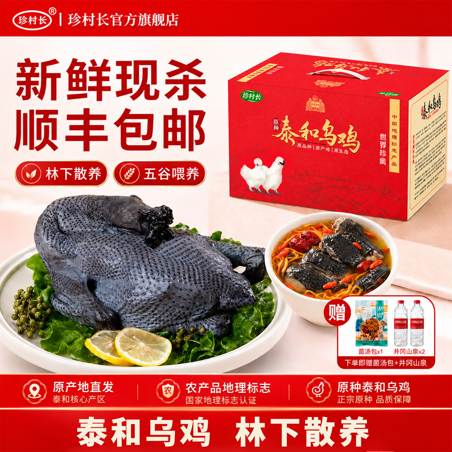 泰和原种乌鸡新鲜现杀产地直发