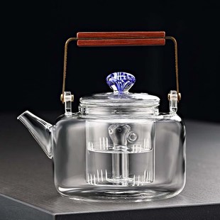 蒸煮一体玻璃提梁煮茶壶电陶炉蒸茶壶家用烧水壶煮茶器煮茶炉套装