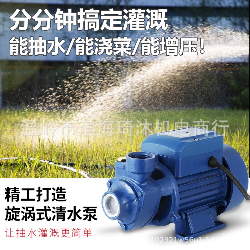 QB60QB70QB80自吸清水泵离心漩涡清水泵12V220V110V太阳能自吸泵