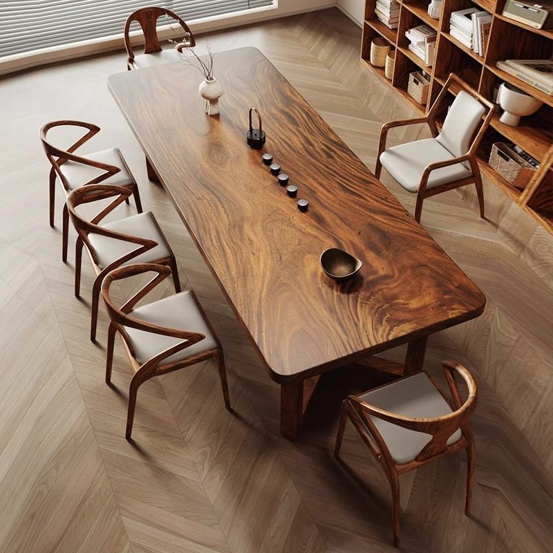 南美胡桃木茶桌椅组合现代简约阳台高档全实木泡茶桌原木茶台桌,住宅家具,家用茶台/茶桌,淘宝优惠券,粉丝福利购,淘宝优惠卷