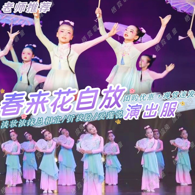 春来花自放演出服折枝盼淡妆浓抹总相宜舞蹈服渔梦渔阳湖畔表演服