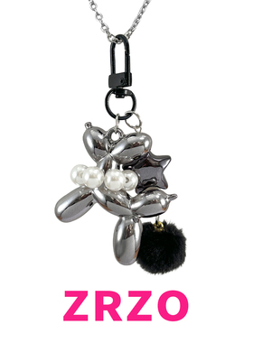 甜酷风立体气球狗项链