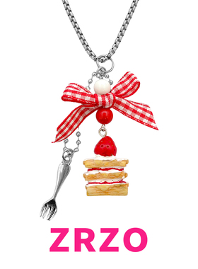 ZRZO多巴胺草莓蛋糕项链
