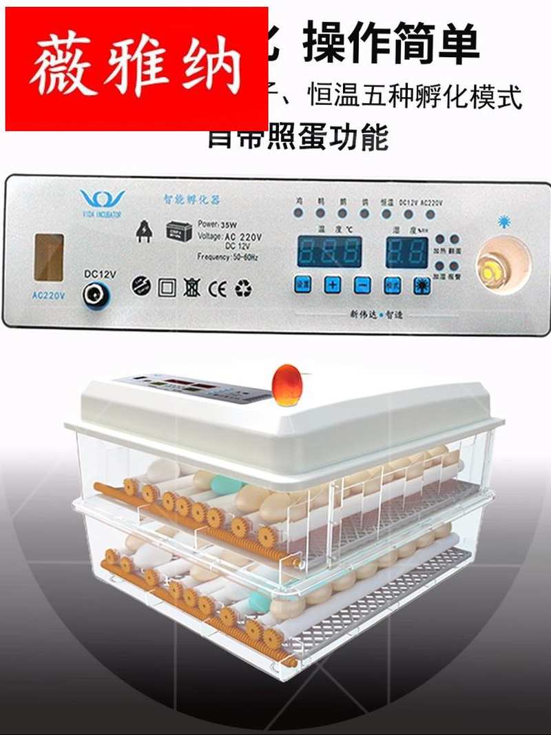 二队孵化机全自动小型家用型水床孵蛋器孔雀鸭鹅家用鸡蛋孵化器