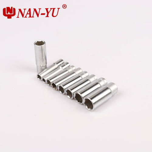 加长六角套筒头子中飞扳手套筒汽车维修理工具3/8寸9.5mm长套筒头