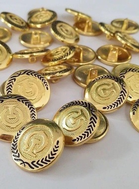 金属新款铁路制服扣子大衣衬衫纽扣高铁西服标志扣乘务员衣服纽扣