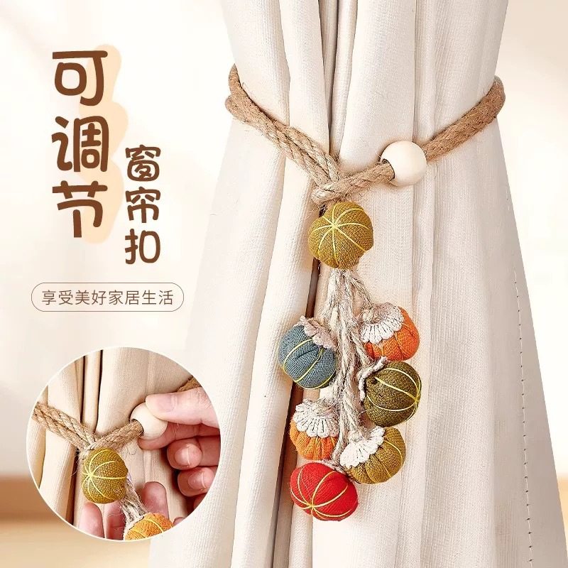 森系房间装饰窗帘绑带装饰纱帘扎束带布艺收纳扣可爱配饰可调节