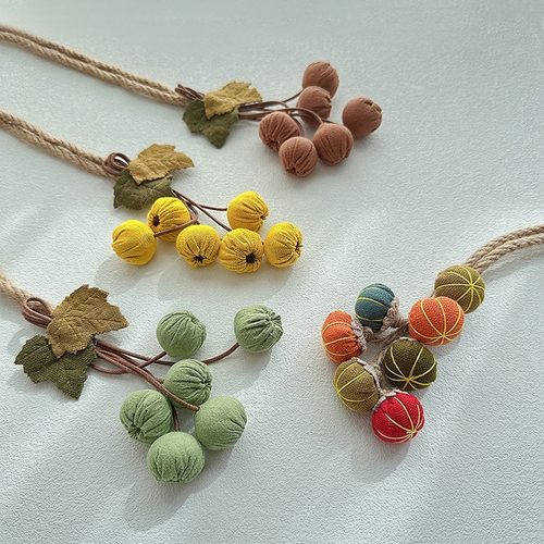 丰收南瓜串挂件窗帘捆绑带纱帘扎