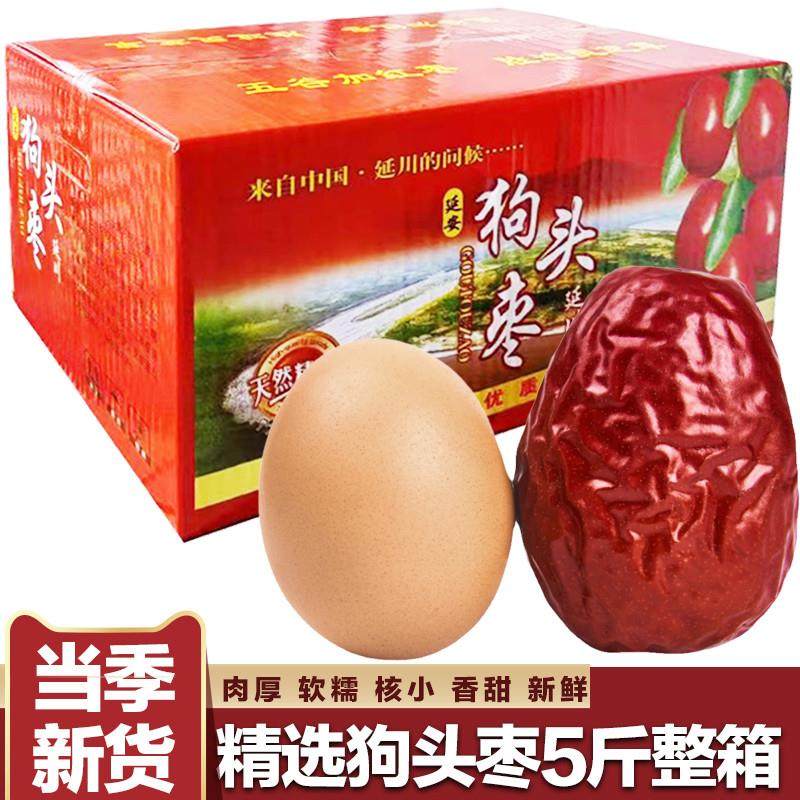 新货狗头枣陕西延安特大枣陕北西安特产非特级整箱红枣子孕妇