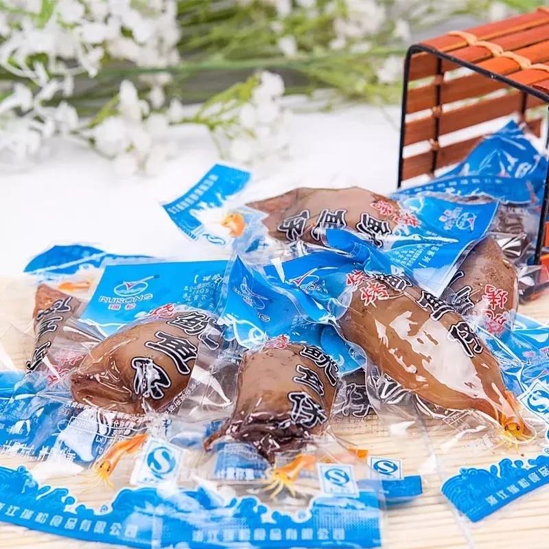 新货瑞松鱿鱼仔烧烤味温州特产小吃海鲜零食泡椒即食墨鱼带籽剁椒