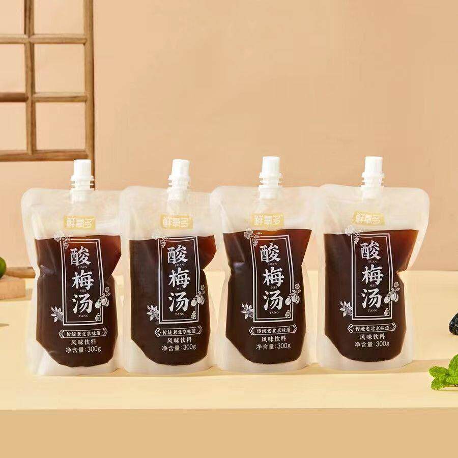 鲜氧多绿豆沙饮料绿豆沙冰夏季绿豆汤酸梅汤玉米汁饮料300g整箱