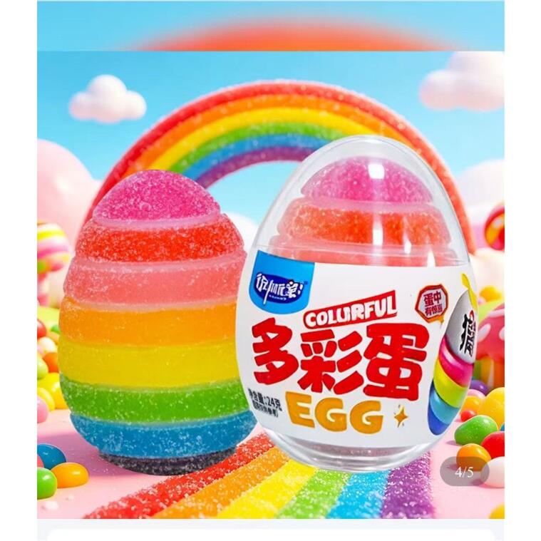 水果味凝胶软糖彩虹奇妙蛋彩虹奇趣蛋动物王国凝胶糖果水果味软糖