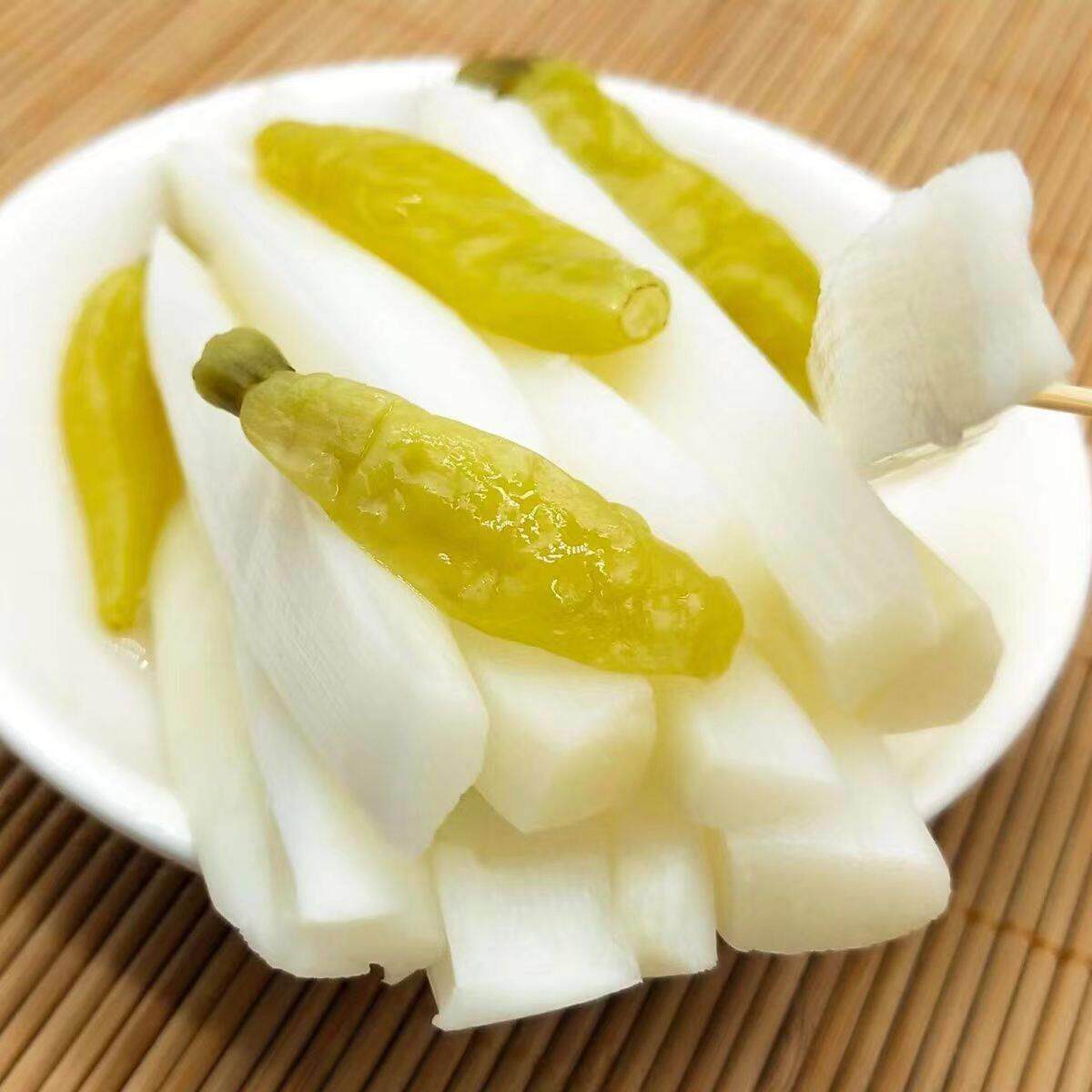 魔芋山庄泡椒笋条大包开袋即食下饭菜泡菜爽口休闲零食