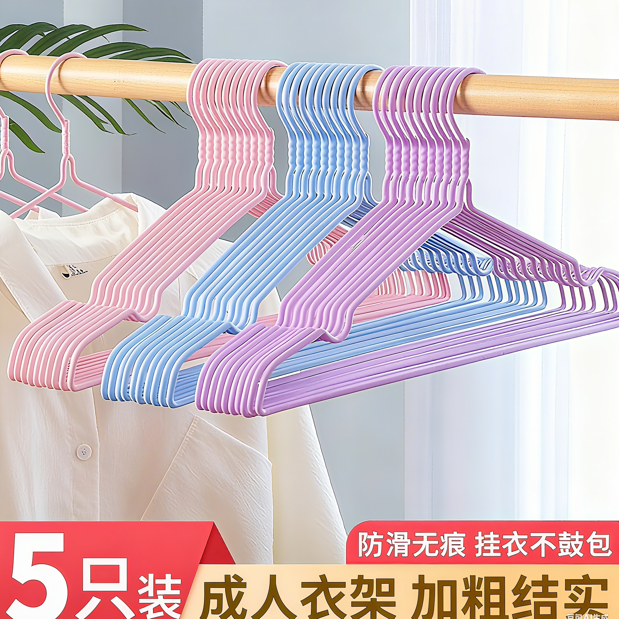 衣架加粗防滑无痕晾衣架