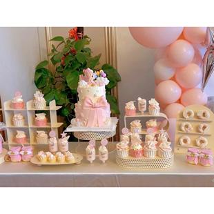 婚庆甜品台摆件生日展示架甜点盘冷餐茶歇摆台蛋糕架子下午茶点心
