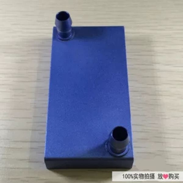 40*80MM水冷头 铝制 上出水显卡CPU散热 热量交换器 制冷片散热器