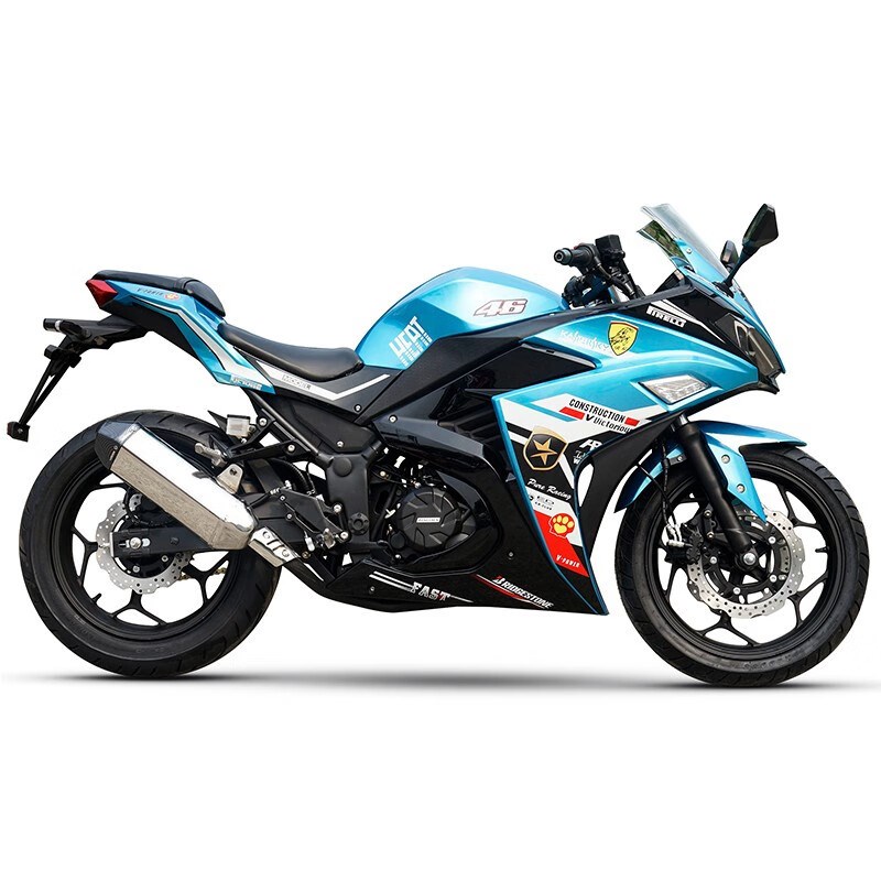 国产V6成人摩托车跑车 双缸水冷400cc燃油大型公路趴赛街跑重机车
