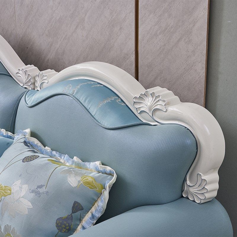 欧式布艺沙发组合客厅小户型实木科技布沙发转角贵妃简欧沙发组合