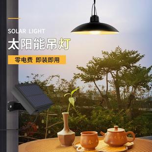 太阳能户外庭院灯家用阳台吊灯农村室内外防水照明灯露营小夜灯