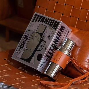 钛空壶纯钛保温杯男女焖茶杯水杯茶水分离办公大容量焖泡茶壶杯礼