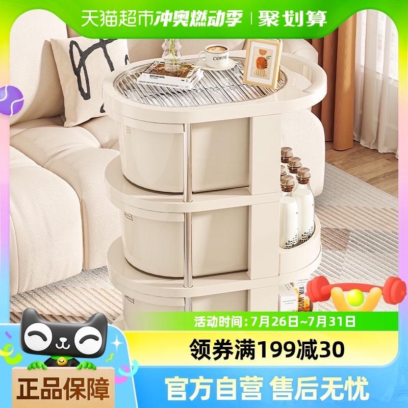 星优小推车零食置物架带轮移动边几多层抽屉玩具收纳宿舍储物柜子
